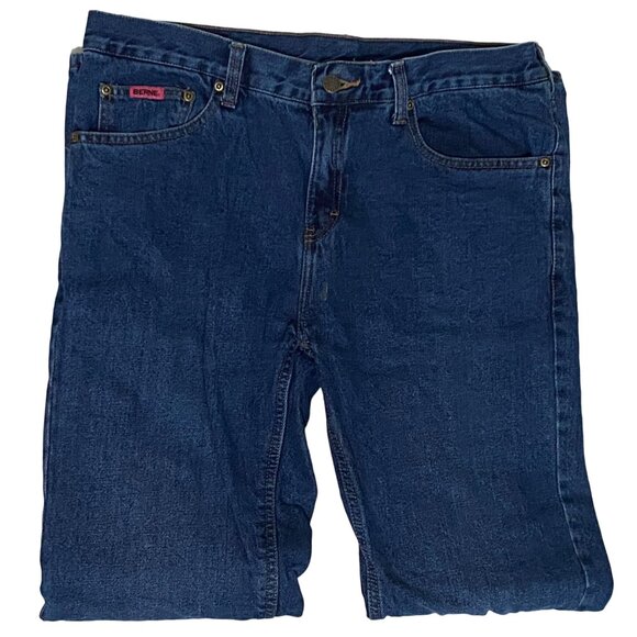Berne Denim - Berne Womens Jeans Size 10 Blue Plaid Lining